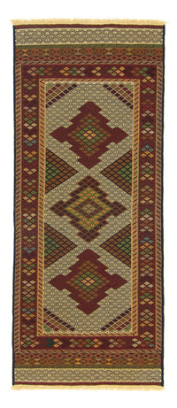 Alfombra de pasillo Alfombra Kelim - Oriental - 208 x 85 cm - beige