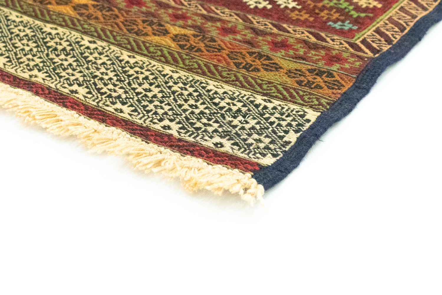 Alfombra de pasillo Alfombra Kelim - Oriental - 208 x 85 cm - beige