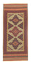 Alfombra de pasillo Alfombra Kelim - Oriental - 191 x 88 cm - marrón