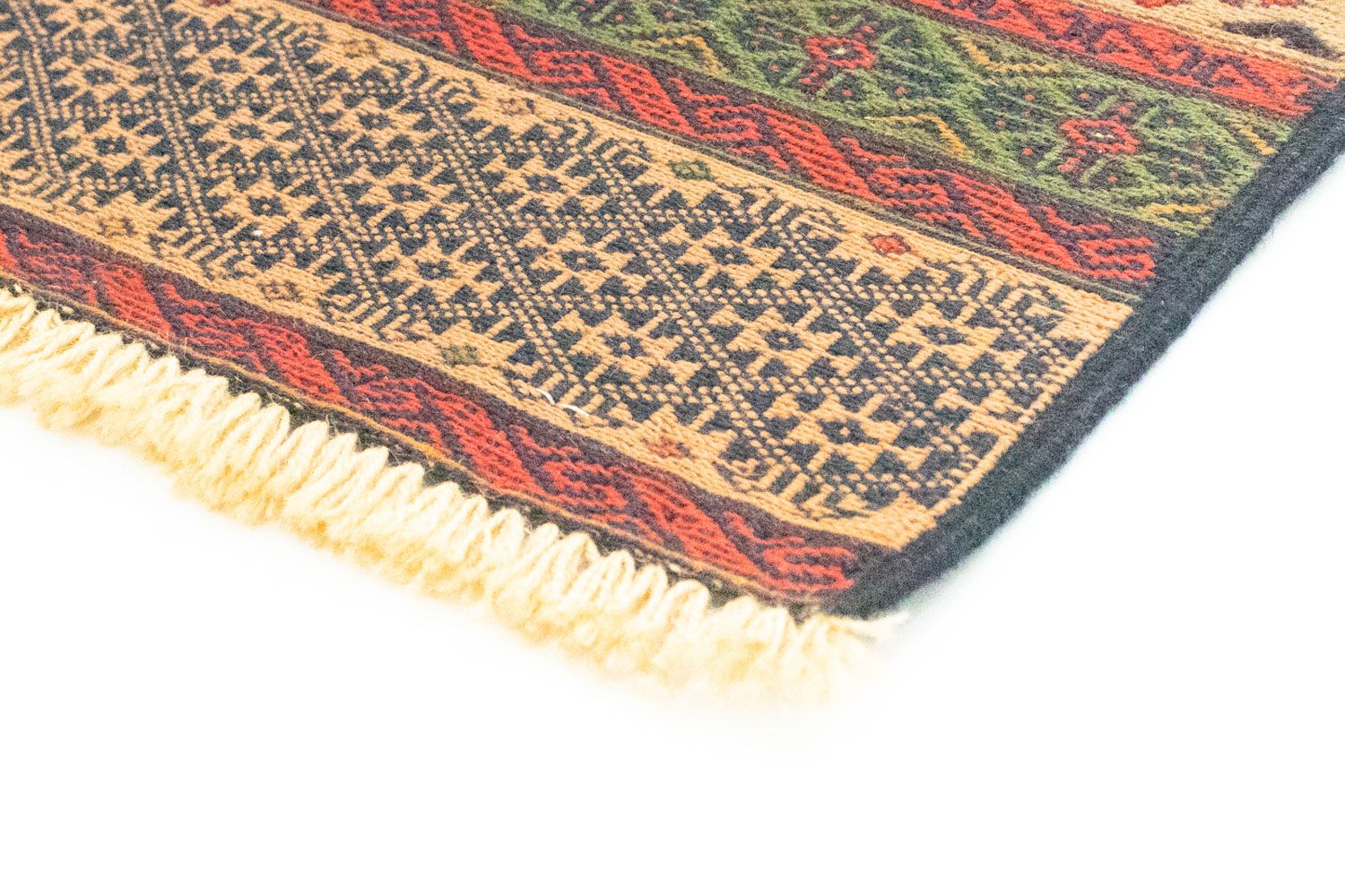 Alfombra de pasillo Alfombra Kelim - Oriental - 191 x 88 cm - marrón