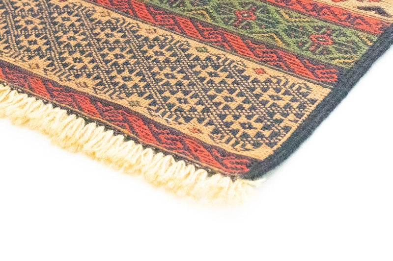 Alfombra de pasillo Alfombra Kelim - Oriental - 191 x 88 cm - marrón