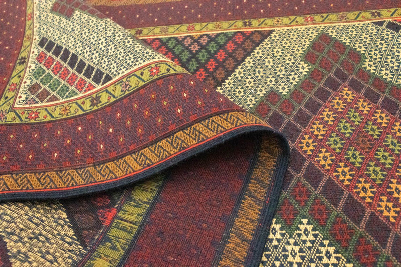 Alfombra de pasillo Alfombra Kelim - Oriental - 191 x 88 cm - marrón
