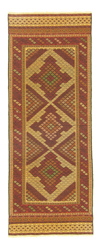 Alfombra de pasillo Alfombra Kelim - Oriental - 212 x 82 cm - multicolor