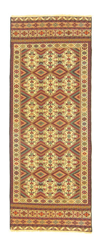 Alfombra de pasillo Alfombra Kelim - Oriental - 184 x 72 cm - beige