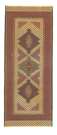 Alfombra de pasillo Alfombra Kelim - Oriental - 201 x 82 cm - beige