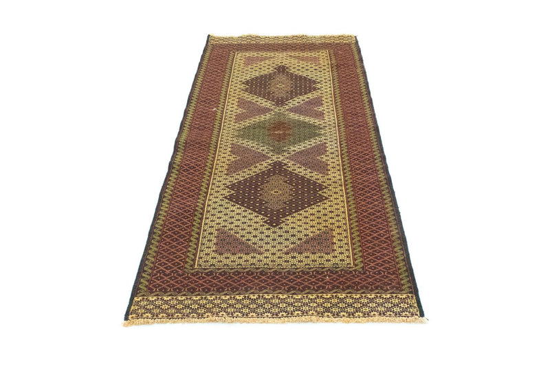 Alfombra de pasillo Alfombra Kelim - Oriental - 201 x 82 cm - beige