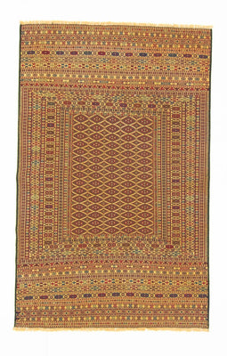 Alfombra Kelim - Oriental - 208 x 133 cm - marrón