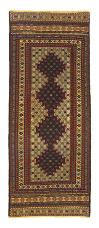 Alfombra de pasillo Alfombra Kelim - Oriental - 202 x 84 cm - azul