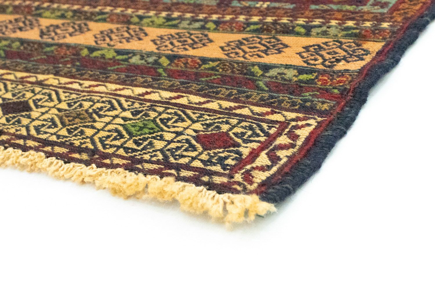 Alfombra de pasillo Alfombra Kelim - Oriental - 202 x 84 cm - azul