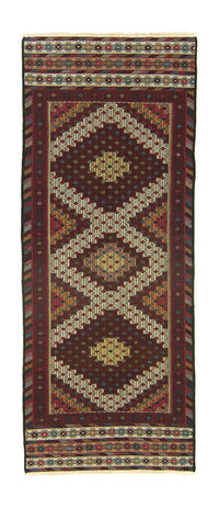 Alfombra de pasillo Alfombra Kelim - Oriental - 190 x 75 cm - marrón