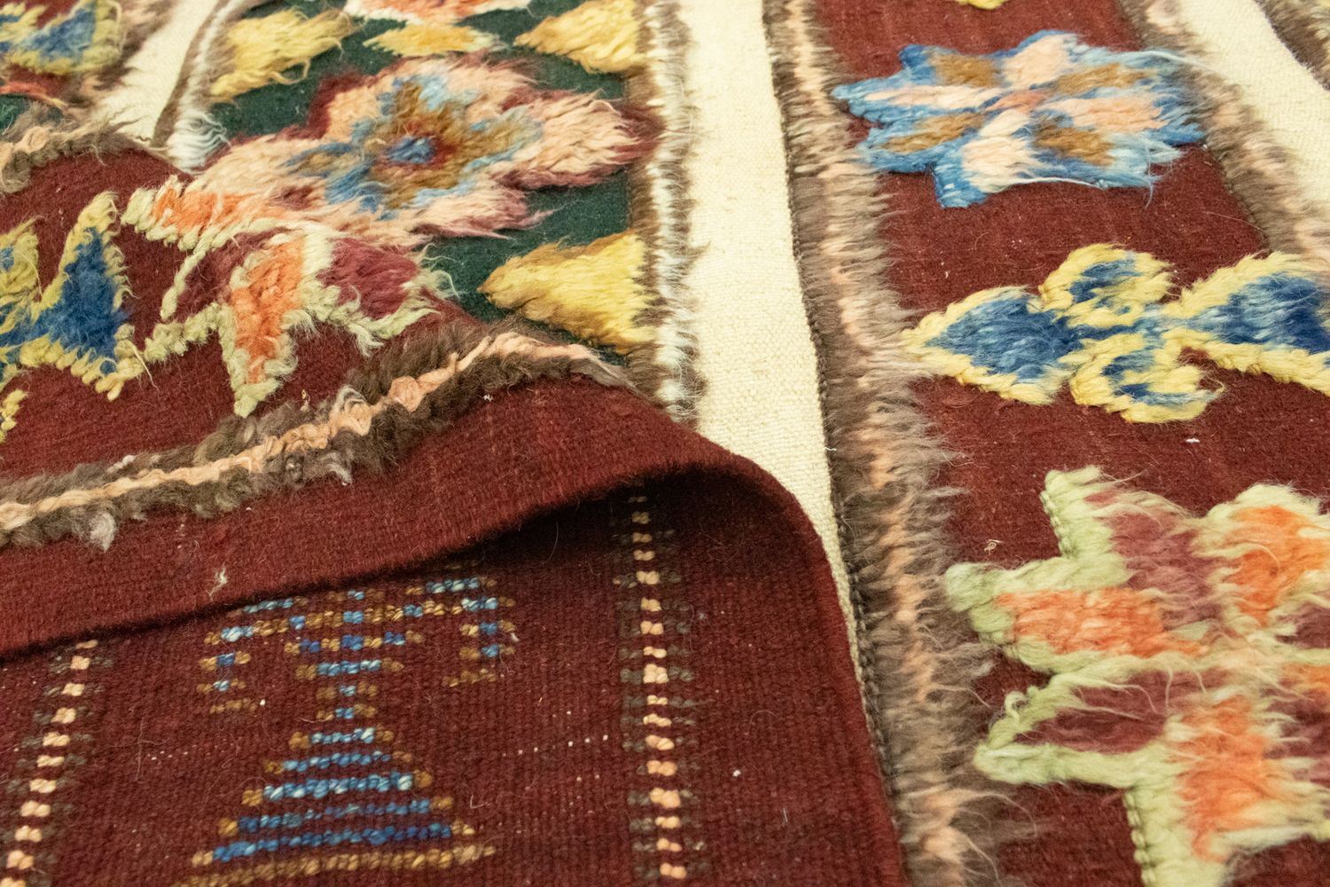 Alfombra bereber - 211 x 158 cm - rojo