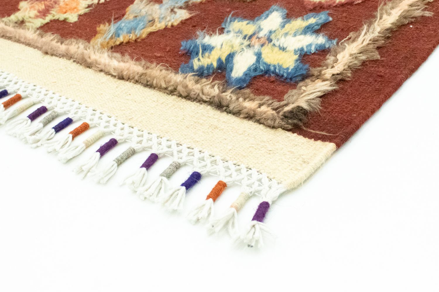 Alfombra bereber - 211 x 158 cm - rojo