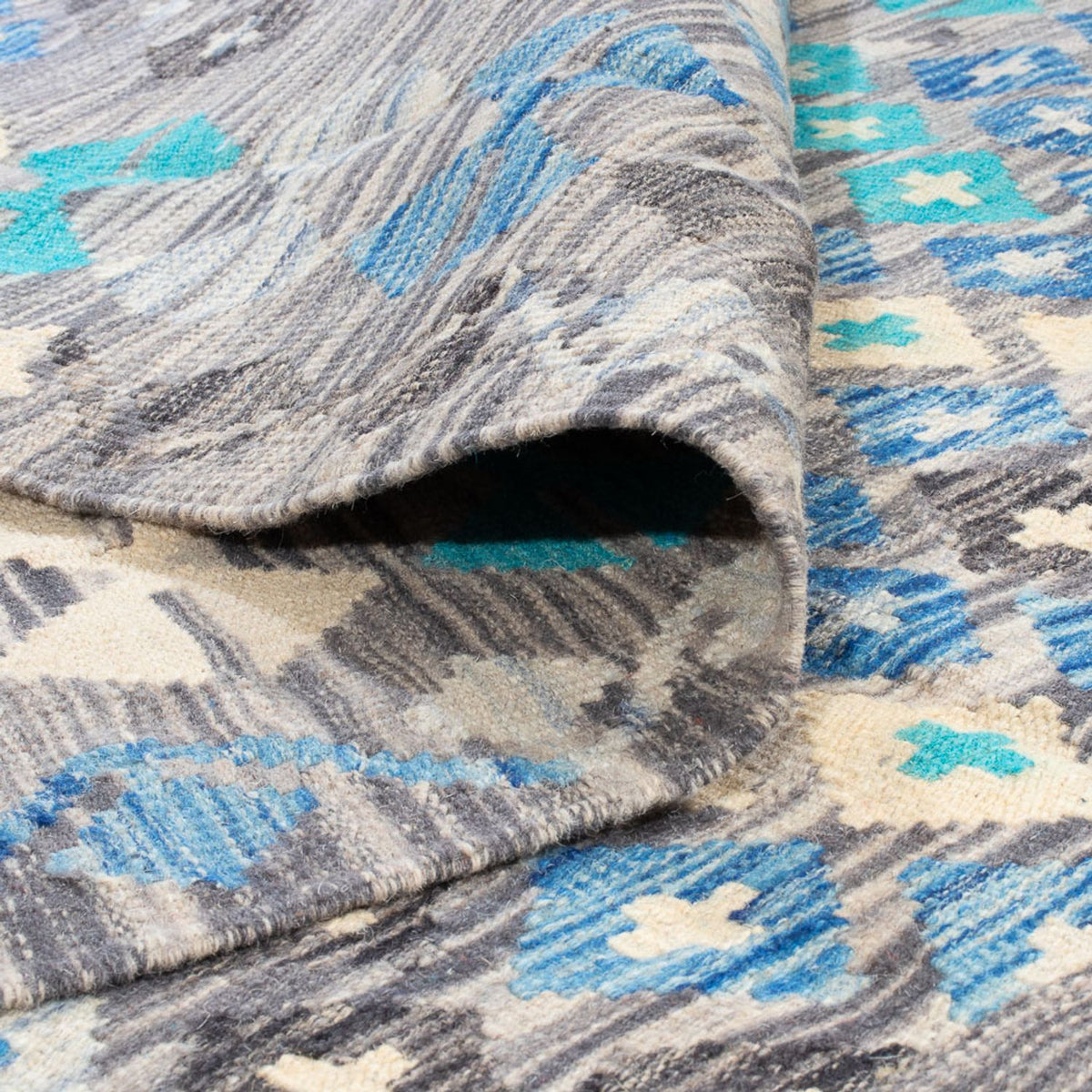 Alfombra Kelim - Splash - 241 x 174 cm - multicolor