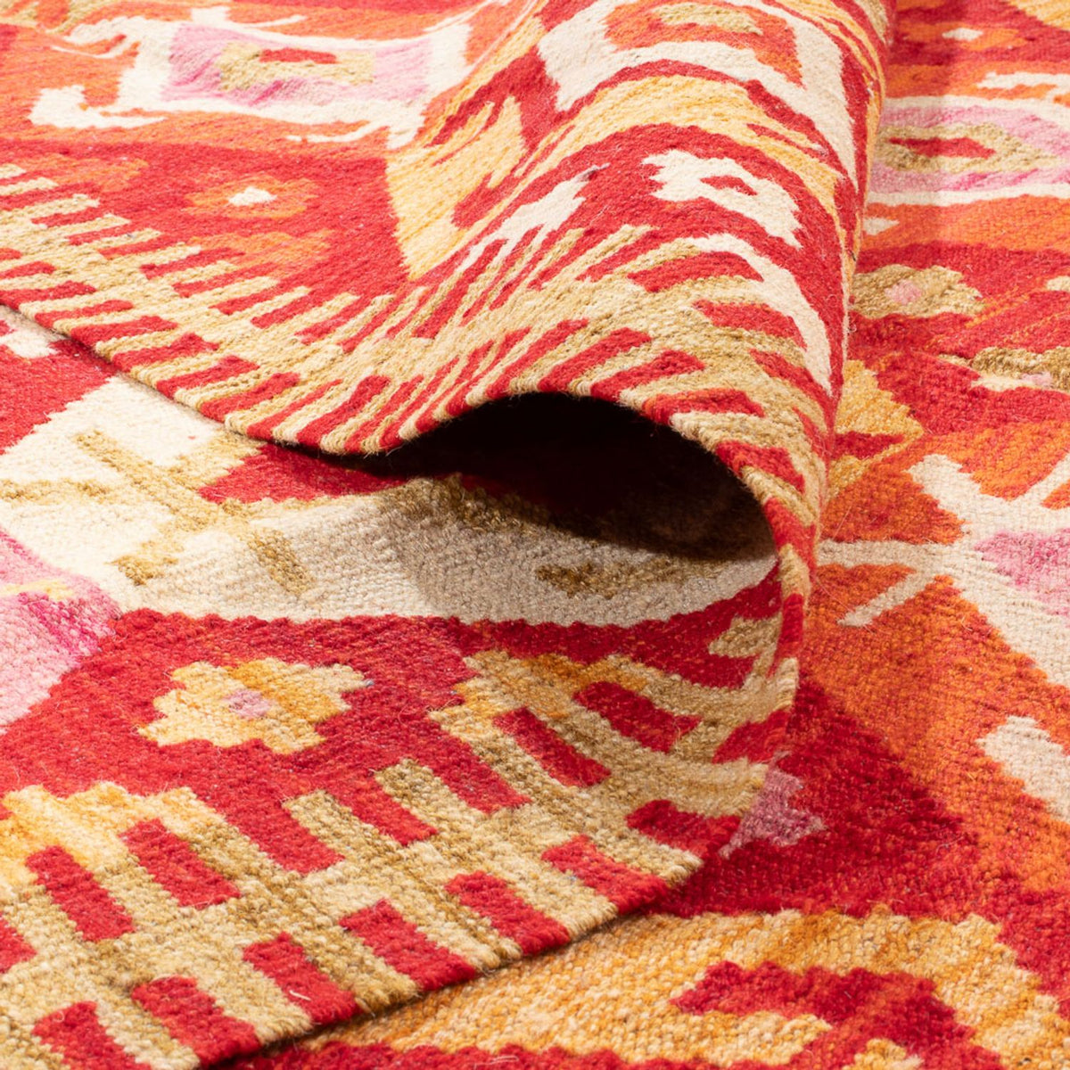 Alfombra Kelim - Splash - 253 x 176 cm - multicolor