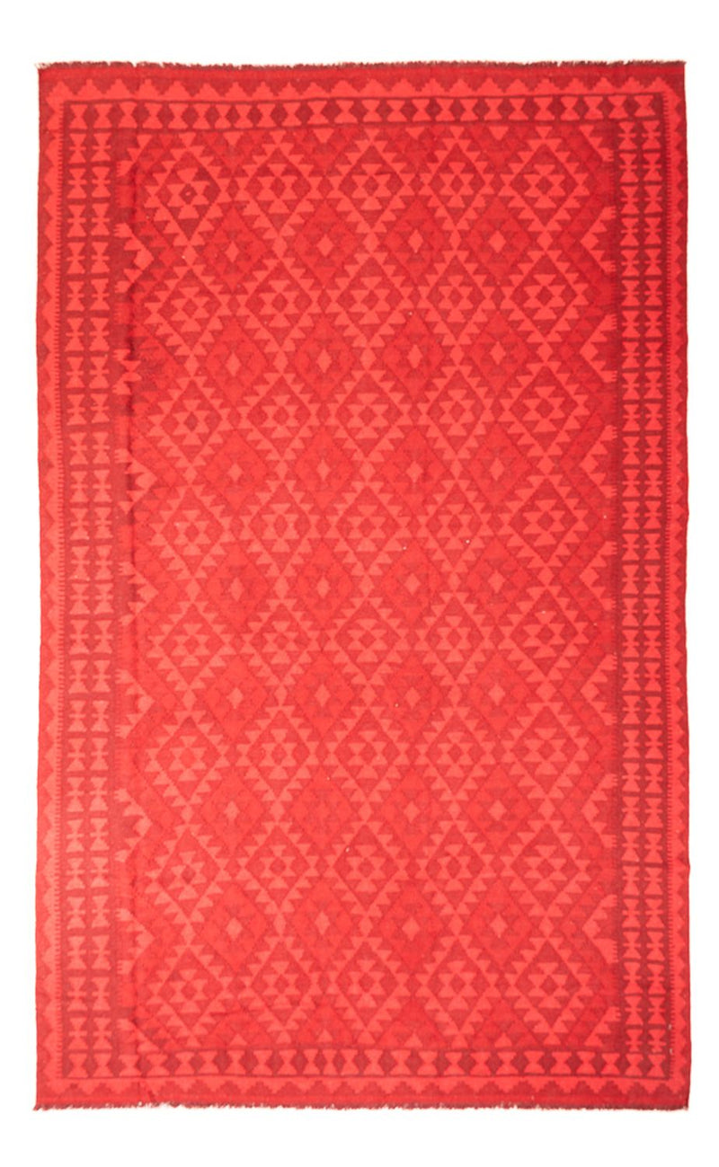 Alfombra Kelim - Tendencia - Vintage/revestido - 291 x 193 cm - rojo
