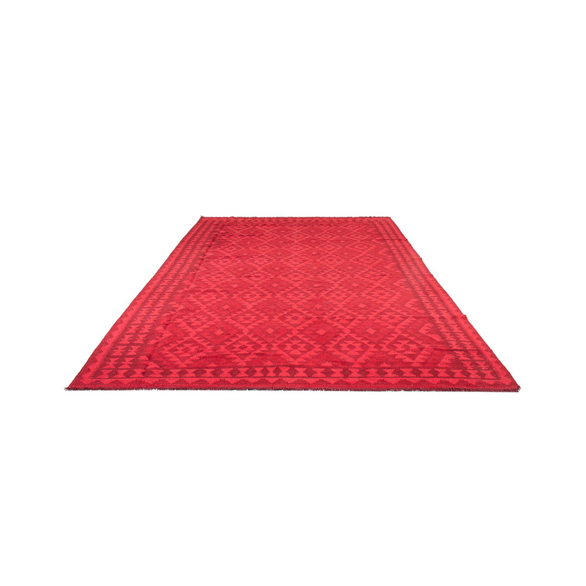 Alfombra Kelim - Tendencia - Vintage/revestido - 291 x 193 cm - rojo