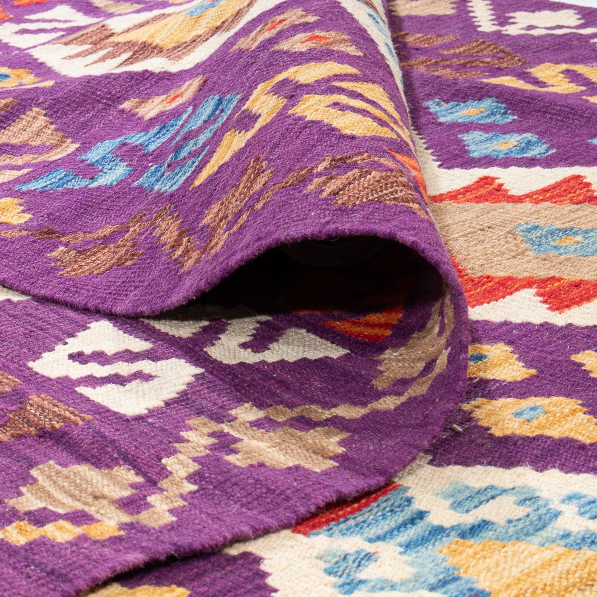 Alfombra Kelim - Splash - 256 x 178 cm - multicolor