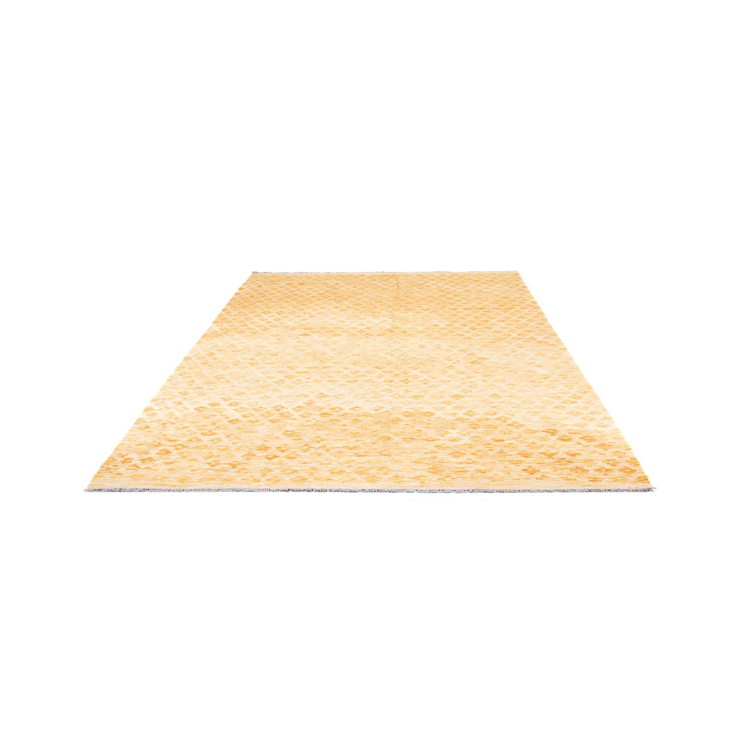 Alfombra Kelim - Tendencia - Vintage/revestido - 247 x 177 cm - amarillo mostaza