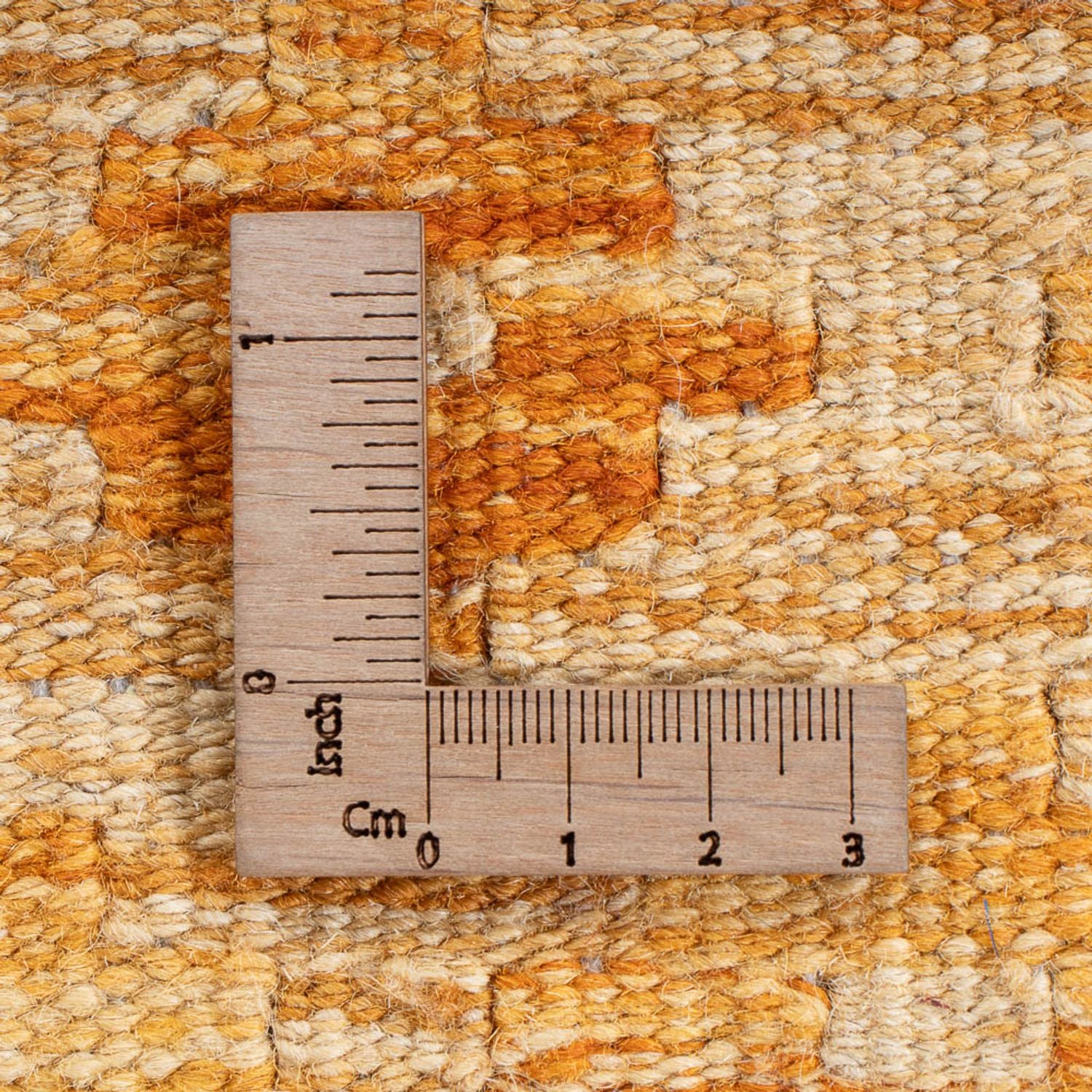Alfombra Kelim - Tendencia - Vintage/revestido - 247 x 177 cm - amarillo mostaza