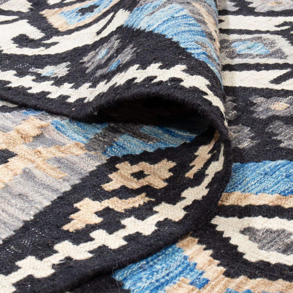 Alfombra Kelim - Splash - 247 x 175 cm - multicolor