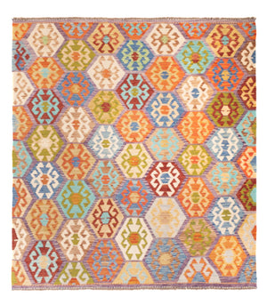 Alfombra Kelim - Splash cuadrado  - 201 x 189 cm - multicolor