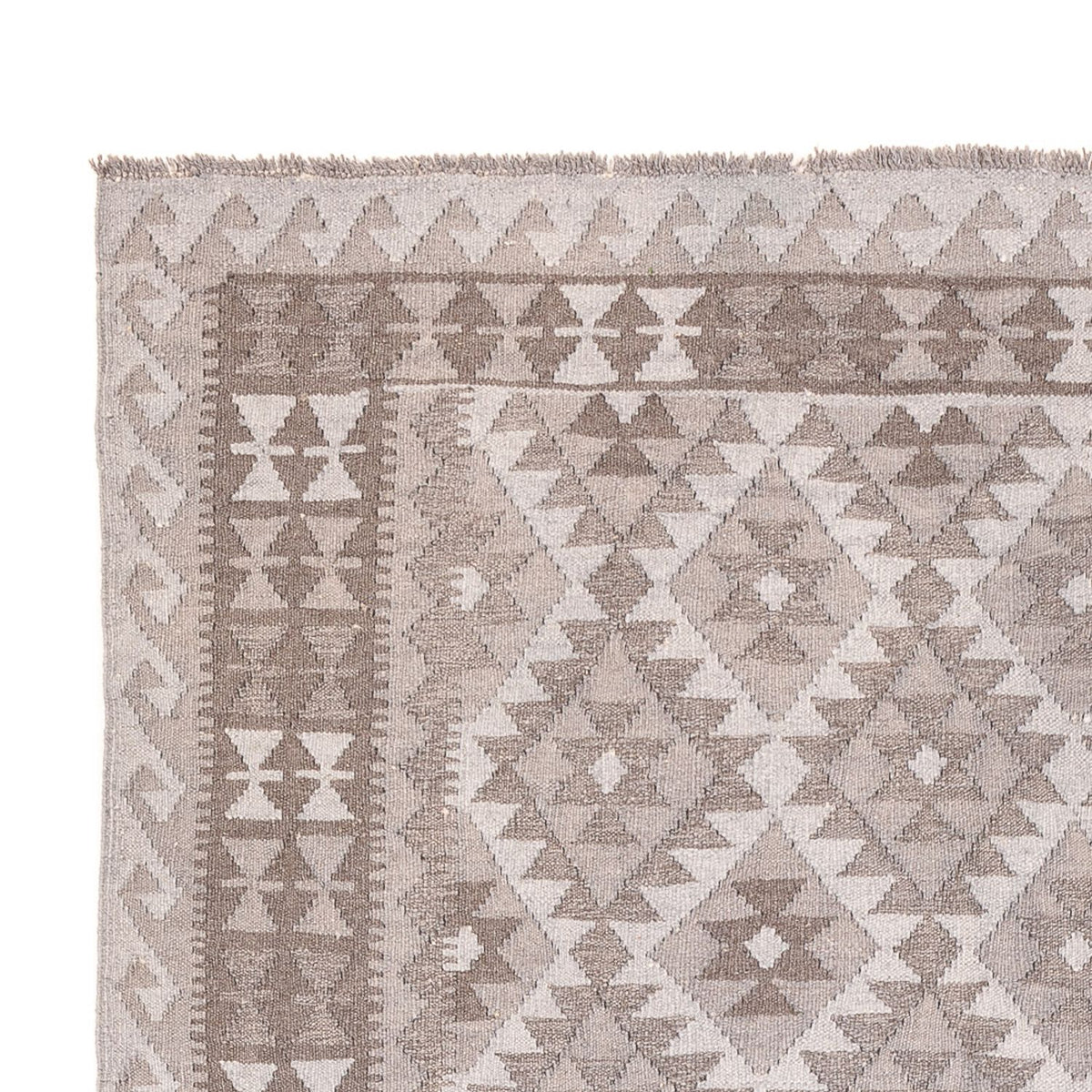 Alfombra Kelim - Tendencia - 296 x 186 cm - gris