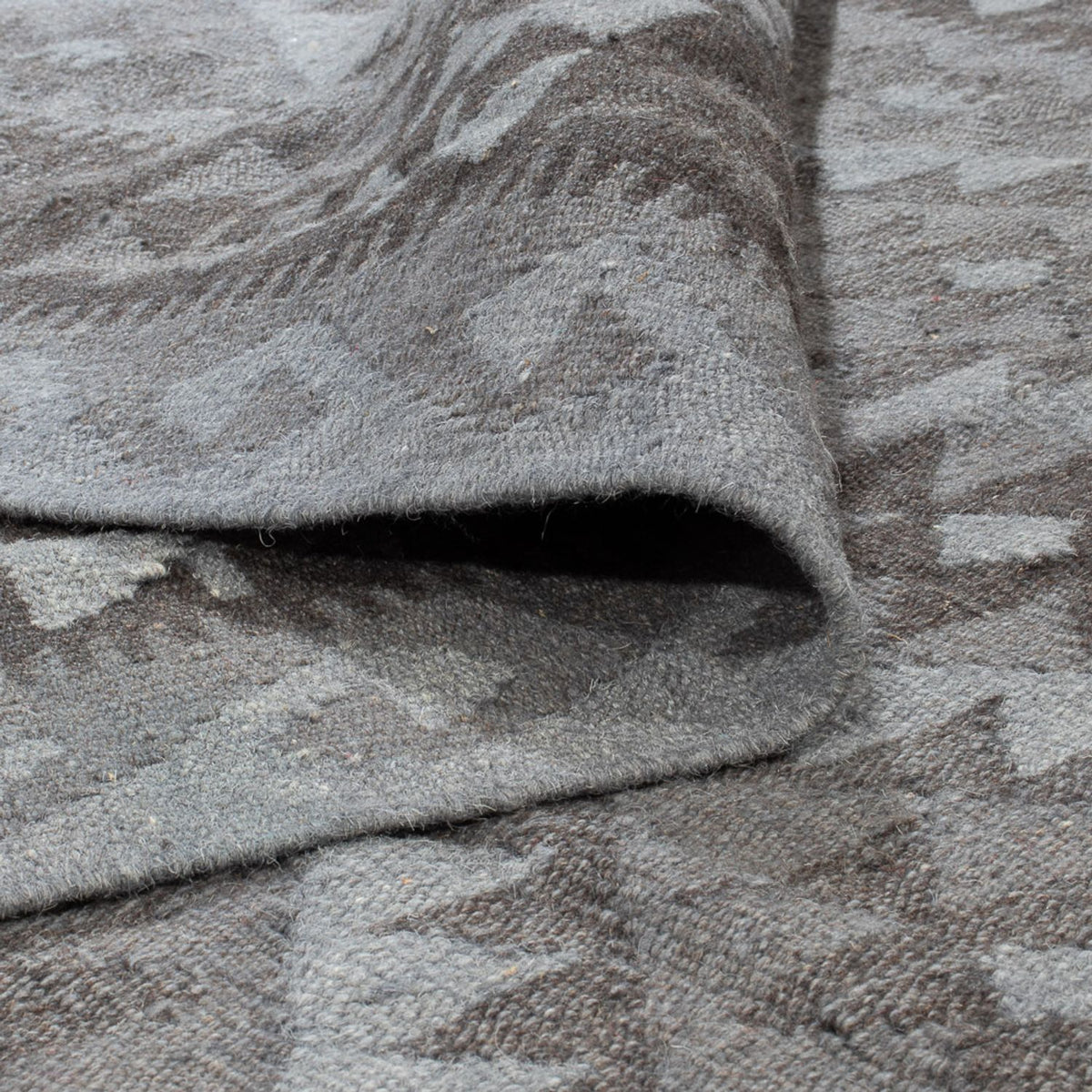 Alfombra Kelim - Tendencia - 296 x 186 cm - gris