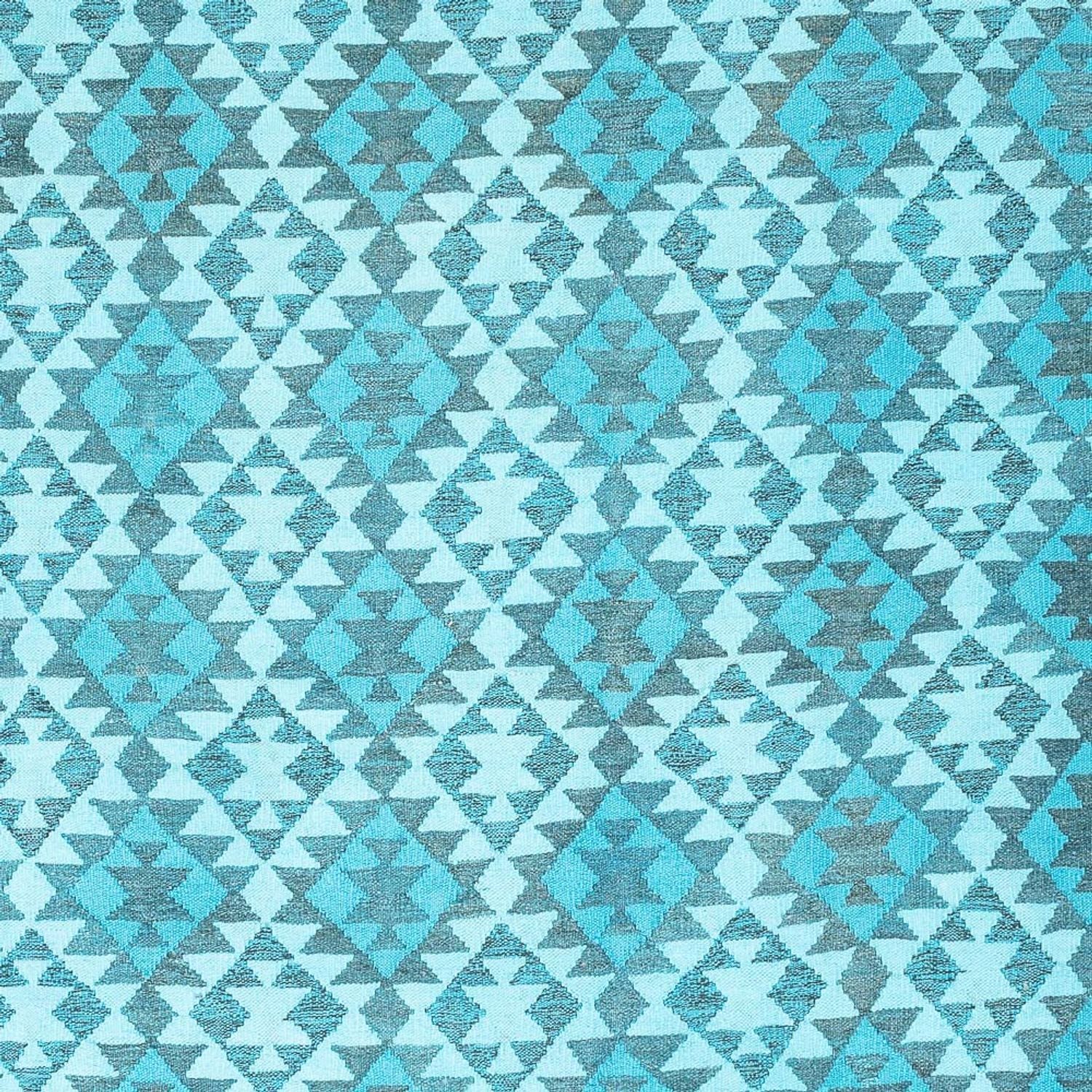 Alfombra Kelim - Tendencia - Vintage/revestido - 277 x 195 cm - turquesa