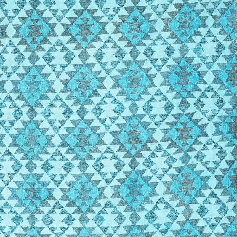 Alfombra Kelim - Tendencia - Vintage/revestido - 277 x 195 cm - turquesa