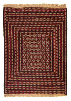 Alfombra Kelim - Oriental - 180 x 133 cm - rojo oscuro