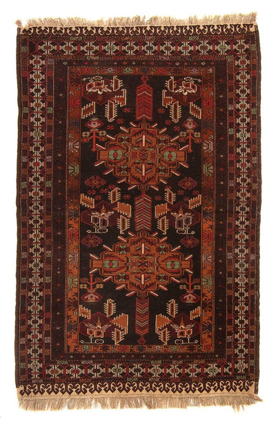 Alfombra afgana 127x189cm - Alfombra oriental - marrón