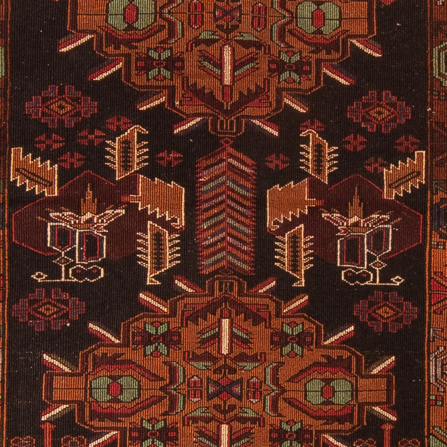 Alfombra afgana - 189 x 127 cm - marrón