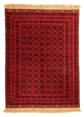 Alfombra Turkaman - 190 x 153 cm - rojo oscuro