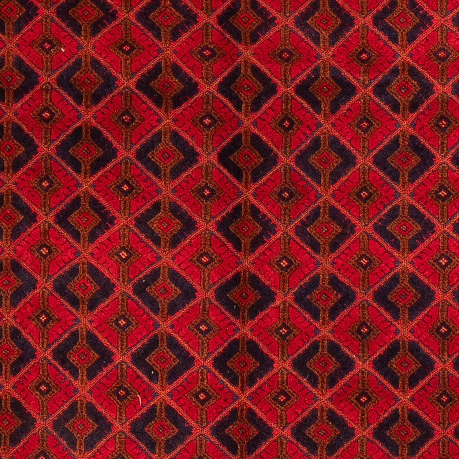 Alfombra Turkaman - 190 x 153 cm - rojo oscuro