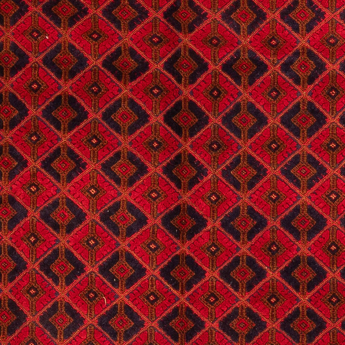 Alfombra Turkaman - 190 x 153 cm - rojo oscuro