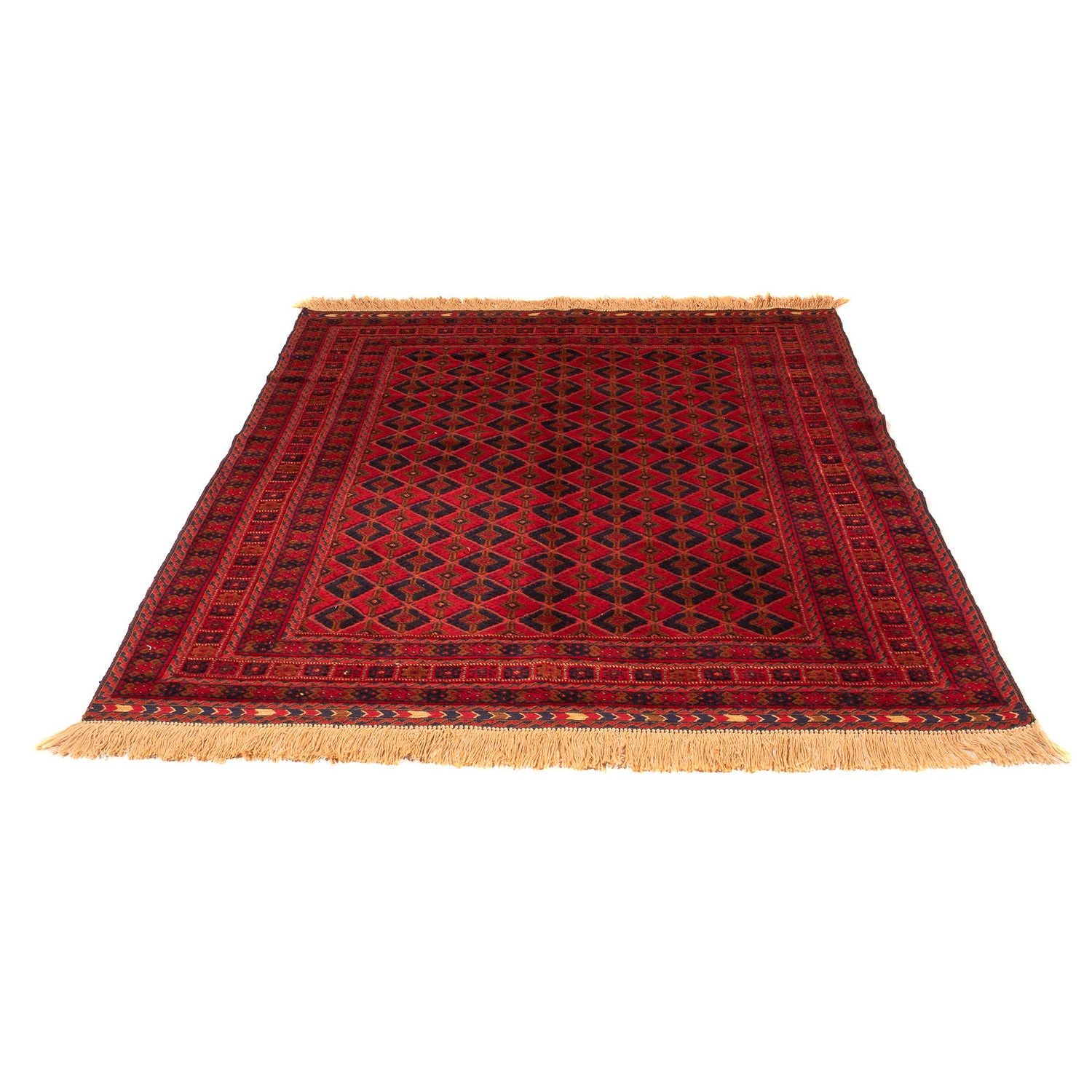 Alfombra Turkaman - 190 x 153 cm - rojo oscuro