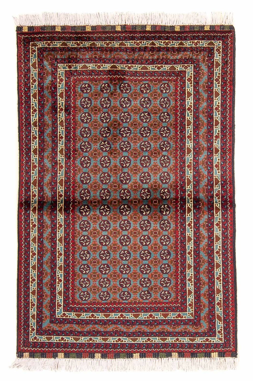 Alfombra afgana - Bukhara - 150 x 100 cm - multicolor