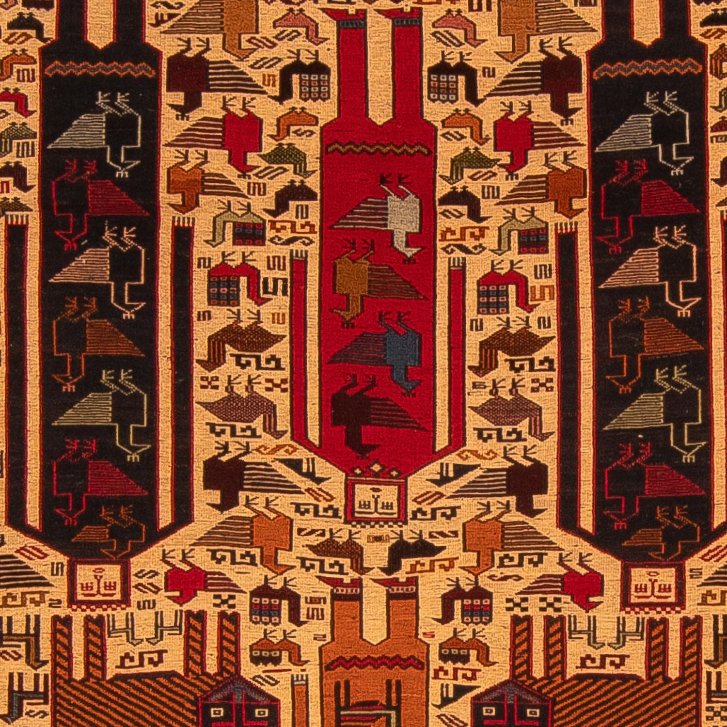 Alfombra Kelim - Oriental - 197 x 129 cm - marrón claro