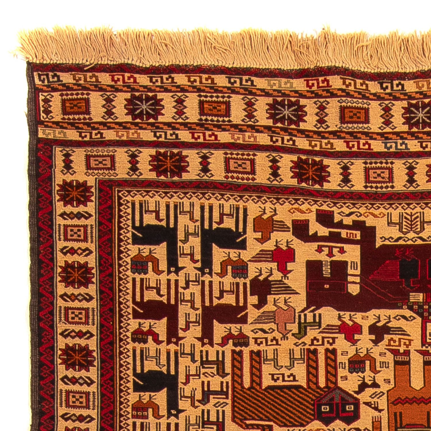 Alfombra Kelim - Oriental - 197 x 129 cm - marrón claro