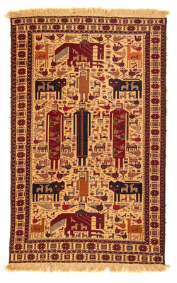 Alfombra Kelim - Oriental - 194 x 124 cm - marrón claro