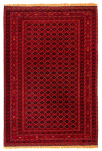 Alfombra afgana - Bukhara - 283 x 208 cm - rojo oscuro