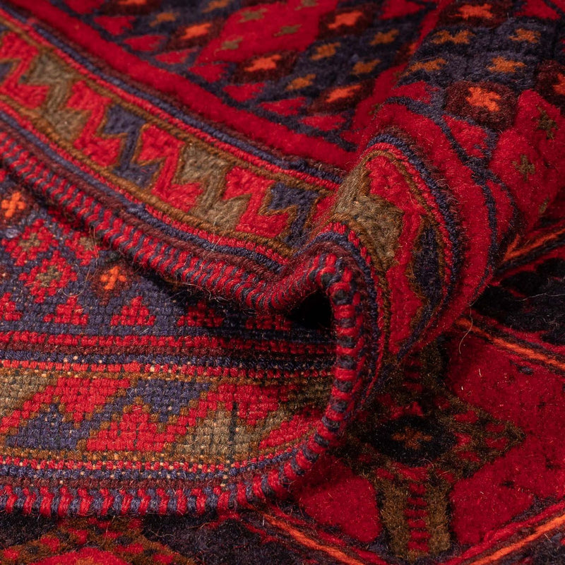Alfombra afgana - Bukhara - 283 x 208 cm - rojo oscuro