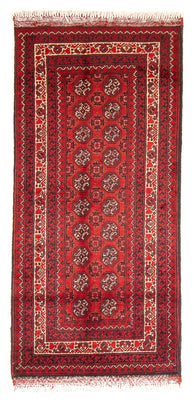 Alfombra afgana - 100 x 69 cm - rojo oscuro