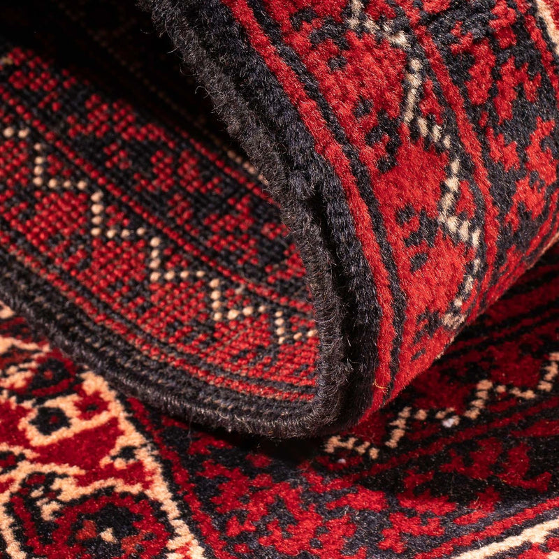 Alfombra afgana - 100 x 69 cm - rojo oscuro