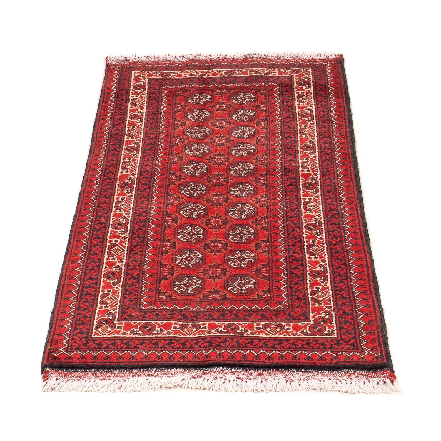 Alfombra afgana - 100 x 69 cm - rojo oscuro
