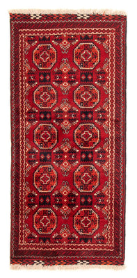 Alfombra de pasillo Alfombra afgana - 106 x 49 cm - rojo oscuro