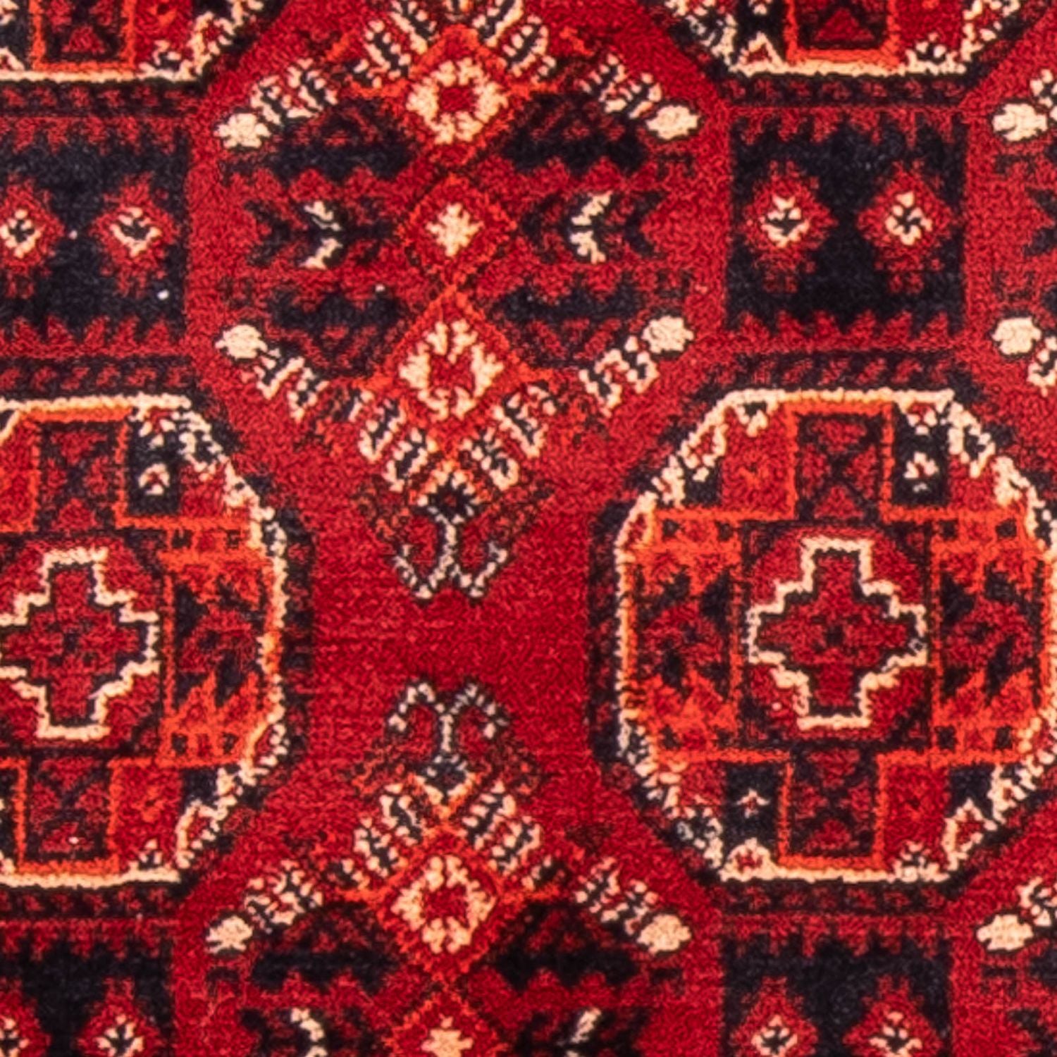 Alfombra de pasillo Alfombra afgana - 106 x 49 cm - rojo oscuro