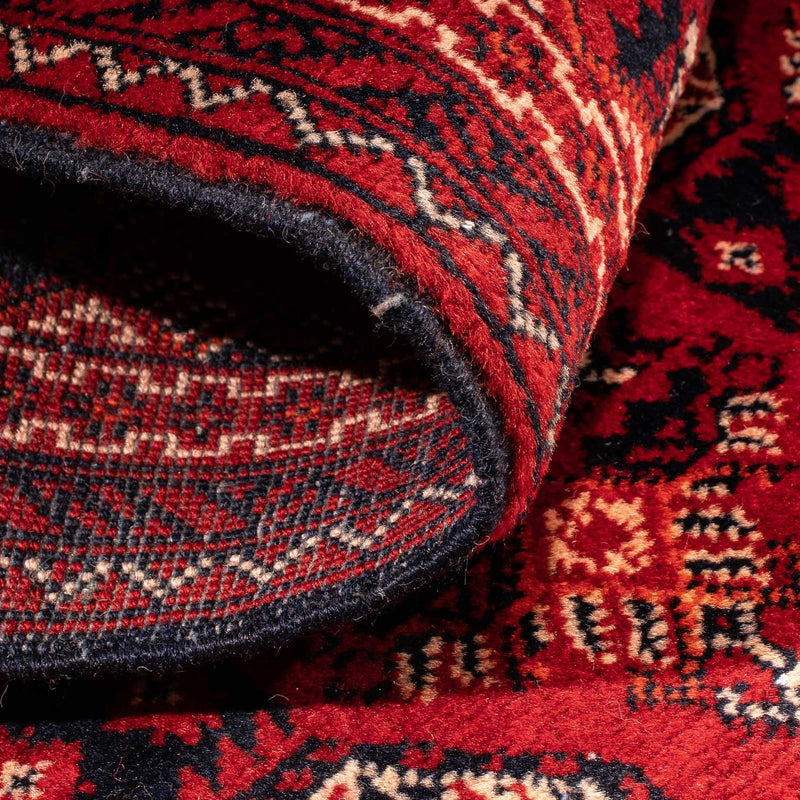 Alfombra de pasillo Alfombra afgana - 106 x 49 cm - rojo oscuro