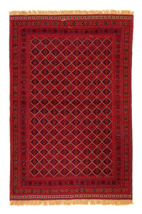 Alfombra Kelim - Oriental - 196 x 136 cm - rojo oscuro