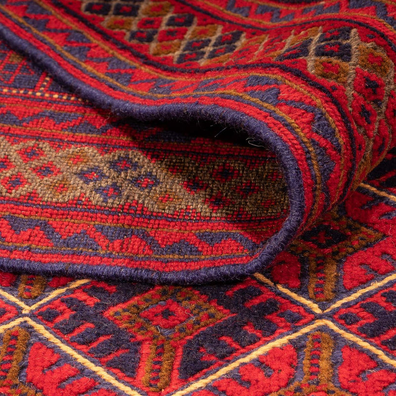 Alfombra Kelim - Oriental - 196 x 136 cm - rojo oscuro